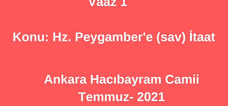 Hz. Peygambere İtaat